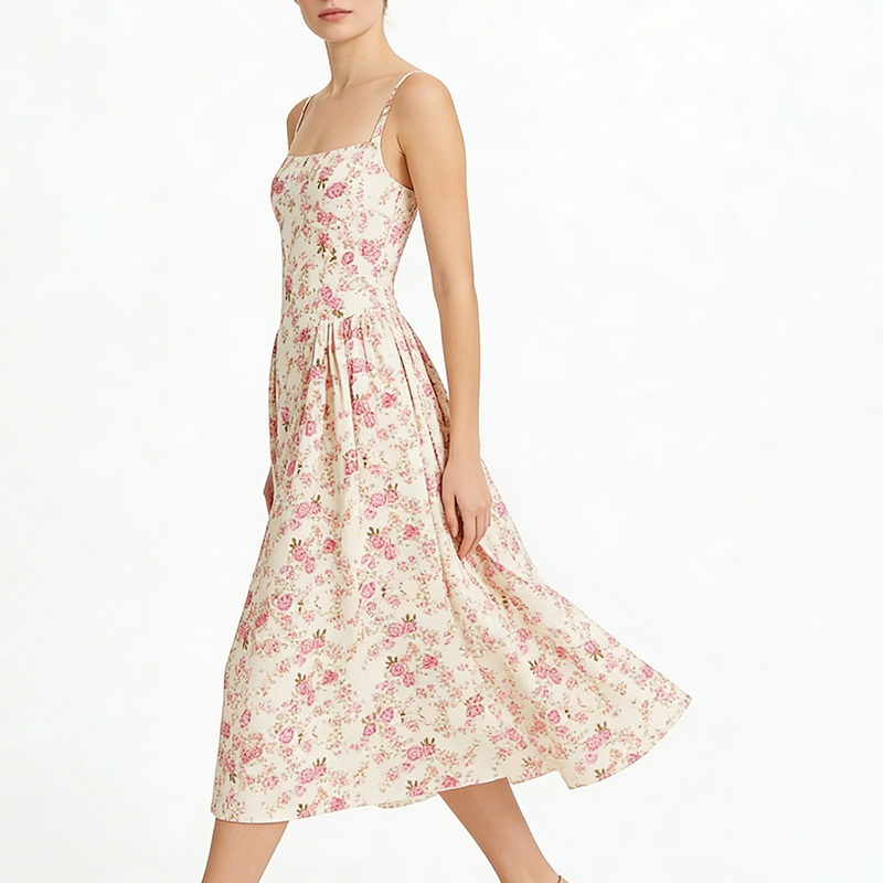 Vestido Feminino Casual de Verão – Floral e A-Line