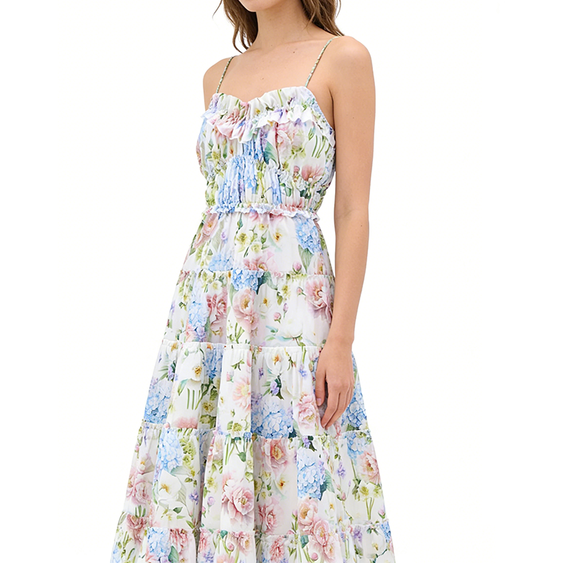 Vestido Longo Feminino Floral – Verão Elegante