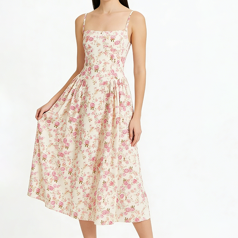Vestido Feminino Casual de Verão – Floral e A-Line